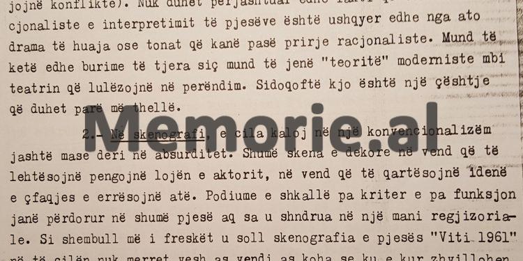 Letra dërguar Enverit për Teatrin: “Piro Mani tha: ne s’duhet të jemi robër të kultit të Brehtit dhe Stanisllavskit, por të….”/ Raporti edhe për Frashërin, Pitarkën, Lucën, Qerimin, etj.