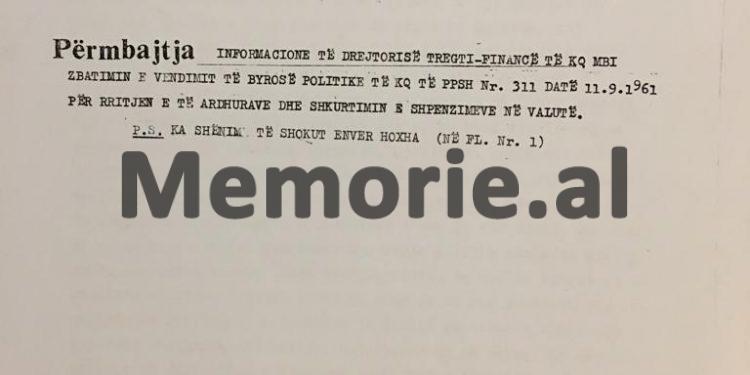 “Si u’a morëm pasuritë në miliona USD, që kishin jashtë 10 shqiptarët më të pasur, duke…”/ Raporti sekret i ’62-it me shënimin e Enverit