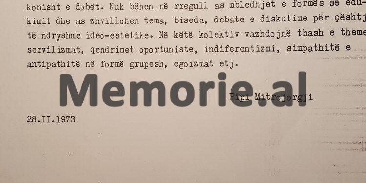 Letra dërguar Enverit për Teatrin: “Piro Mani tha: ne s’duhet të jemi robër të kultit të Brehtit dhe Stanisllavskit, por të….”/ Raporti edhe për Frashërin, Pitarkën, Lucën, Qerimin, etj.