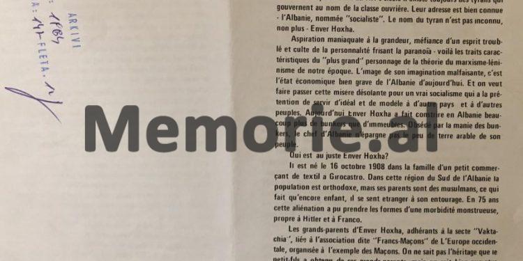 “Aspiratë maniake për madhështi, mosbesues, paranojak dhe…”,/ Zbulohet libri “Shqipëria nën hijen e një tirani”, për Enver Hoxhën që u dērgua në ‘84-ën në disa ambasada në Algjer