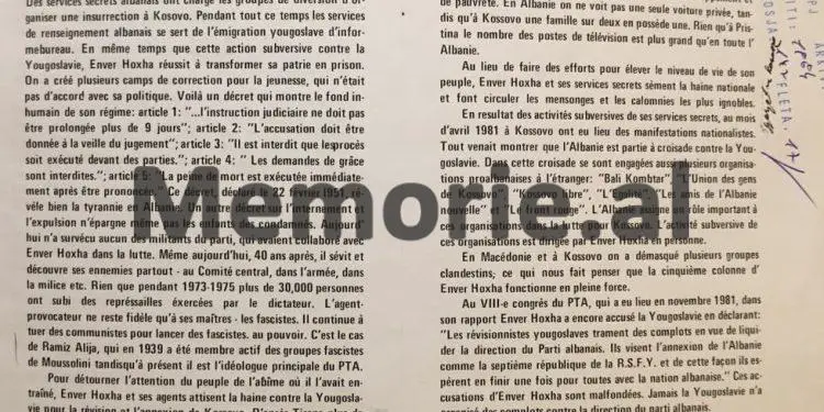 “Demagog, sharlatan dhe intrigant politik, pretendon se kryeministri Mehmet Shehu, ishte një agjent i Jugosllavisë…”/ Libri i ’84-ës në Algjer, për Enverin