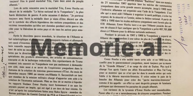 “Demagog, sharlatan dhe intrigant politik, pretendon se kryeministri Mehmet Shehu, ishte një agjent i Jugosllavisë…”/ Libri i ’84-ës në Algjer, për Enverin