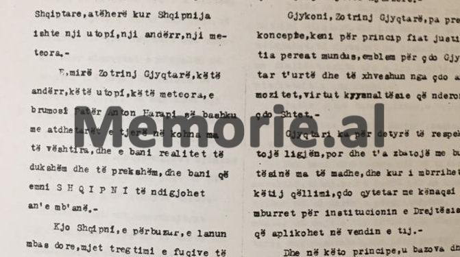 “Patër Anton Harapi që gjykohet n’kët sallë ku ngjan se çdo za njerziet s’ka ma vend, është një shqiptar i kulluar…”/ Mbrojtja në “Gjyqin e Regjencës” në ’46-ën