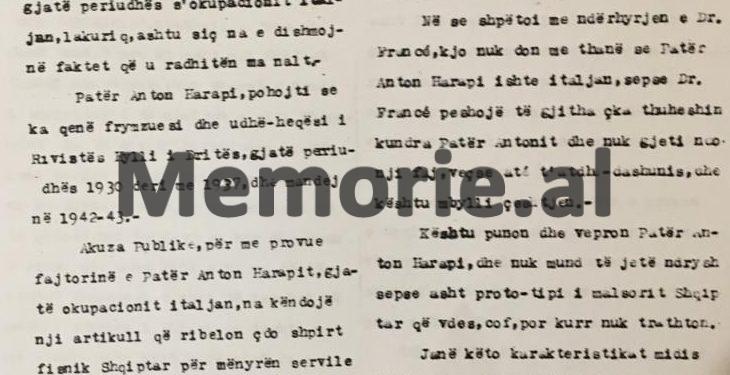 “Zotrinj Gjyqtarë, me faljen e jetës Patër Antonit, do t’i tregoni botës se, në këtë Shqipni të përvuejtun, nuk ka hakmarrje, por vetëm: Drejtësi Njerzore”./ Mbrojtja e avokat Stringës në ’46-ën