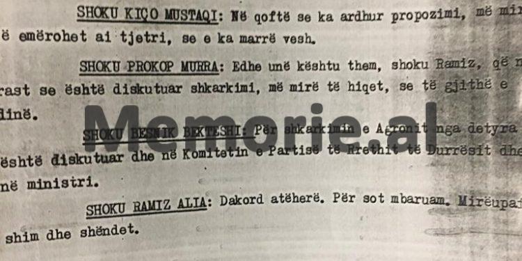 “Shoku Rita tha: të bëhet kujdes për jetën e Hekuranit, Qirjakos dhe Fotos që gjuajnë peshk në Bunë, se si zonë kufitare…”/ Diskutimi i Ramizi në Byro