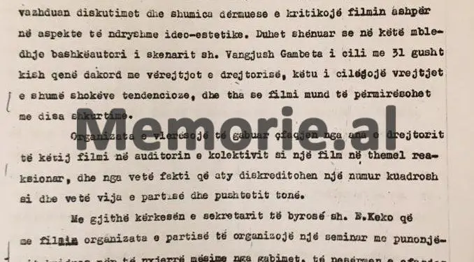 “Film reaksionar e armiqësor që diskrediton vijën e partisë dhe…”/ Ngjarja në Kinostudio që alarmoi udhëheqjen dhe kryqëzoi 12 kineastë në ’73-in