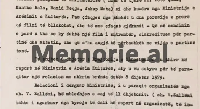 “Film reaksionar e armiqësor që diskrediton vijën e partisë dhe…”/ Ngjarja në Kinostudio që alarmoi udhëheqjen dhe kryqëzoi 12 kineastë në ’73-in