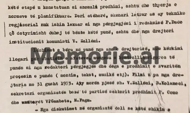 “Film reaksionar e armiqësor që diskrediton vijën e partisë dhe…”/ Ngjarja në Kinostudio që alarmoi udhëheqjen dhe kryqëzoi 12 kineastë në ’73-in