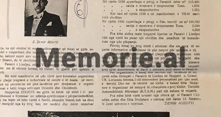 Koha e artë e Monarkisë së Zogut, kur fermerët dhe artizanët shqiptarë, konkurronin me sukses prodhimet e tyre në Panairin e Barit