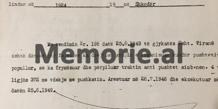 “Pjerin Kçira, ish-hetues i pushkatuem për shpërndarje traktesh kundra pushtetit, tha në gjyq: ‘armët në Kishë i ka fut Sigurimi…”/ Dëshmia e Padër Leon Kabashit