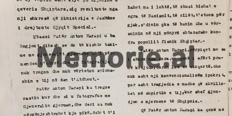 “Zotrinj Gjyqtarë, me faljen e jetës Patër Antonit, do t’i tregoni botës se, në këtë Shqipni të përvuejtun, nuk ka hakmarrje, por vetëm: Drejtësi Njerzore”./ Mbrojtja e avokat Stringës në ’46-ën