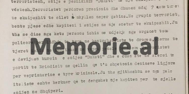 Si u ‘ri luajt’ në situata reale “Dueli i heshtur” në janarin e ’89-ës me anijen “Dukati”, që mbërriti në Brindisi me 7 pjesëtarë të ekuipazhit peng…?!
