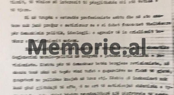 Letra për Ramiz Alinë: “Viktor Zhusti, Koço Kosta, Bashkim Ahmeti, Bekim Harxhi dhe Roland Çene  kanë…”/ Dosja sekrete e Komitetit Partisë Gjirokastrës