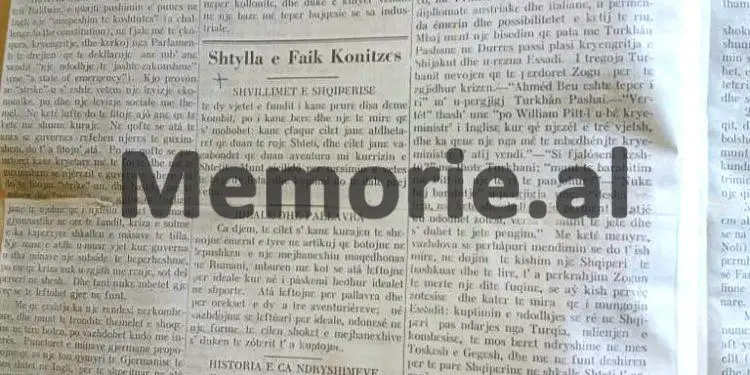 “Noli mëndje cekët e shpuri vendin buzë varrit, Zogu, fisnik e me karakter, fati e kish shënjuar për Shqipërinë…”/ Shkrimi i Konicës në ’26-ën te gazeta “Dielli”