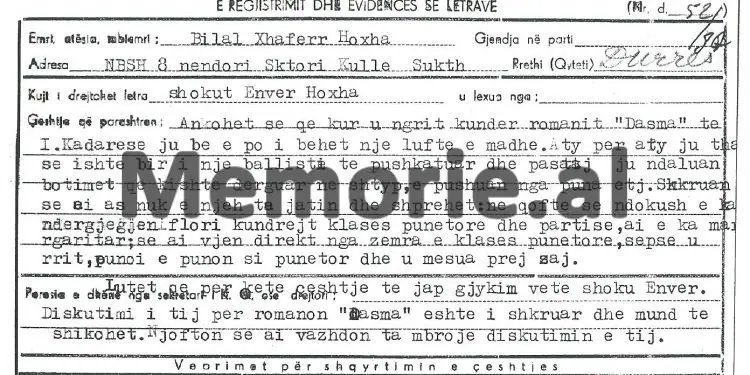 “Pasi prita dy vjet, po detyrohem të arratisem nga Shqipëria, por ta dini se unë…”/ Letra që Bilal Xhaferi la në vijën e kufirit me Greqinë më 30 gusht 1969