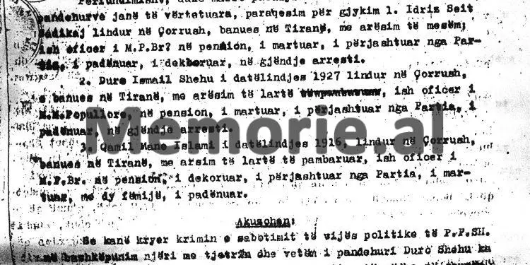 “Skic-programi socialdemokrat me platformën që armiku Mehmet Shehu do të….” / Zbulohet akt-akuza e Prokurorit Rrapi Mino në ‘83-in