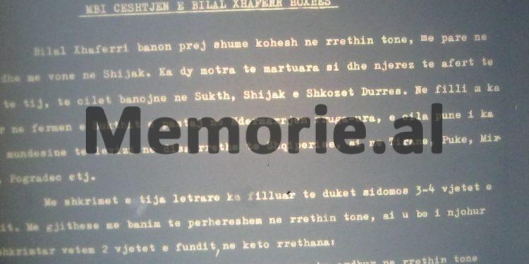 “Pasi prita dy vjet, po detyrohem të arratisem nga Shqipëria, por ta dini se unë…”/ Letra që Bilal Xhaferi la në vijën e kufirit me Greqinë më 30 gusht 1969