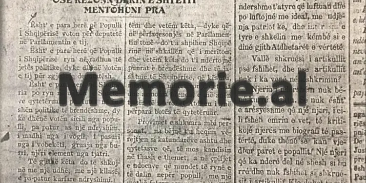 Historia e panjohur e fushatës elektorale dhe zgjedhjeve të para të 1921-it, kur kandidatët për deputet premtonin: ujë, rrugë, drita, rend, etj., dhe akuzonin njeri tjetrin për vjedhje votash…!