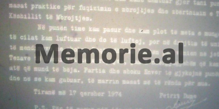“Beqir Balluku ka punuar në fshehtësi dhe ai ka pikëpamje të tjera të rrezikshme, për të cilat unë e shoku Hito…”/ Letra e Petrit Dumes për Enverin
