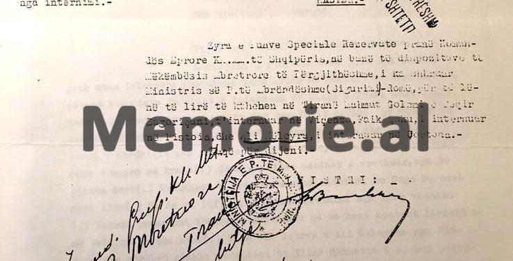 Prefekti Beso Gega: “Popull patriot i Gjinokastrës, dje u grabit Ali Këlcyra, lulja e nacionalizmit shqiptar, nga një çetë komuniste…”/ Zbulohet dokumenti rezervat i vitit 1943