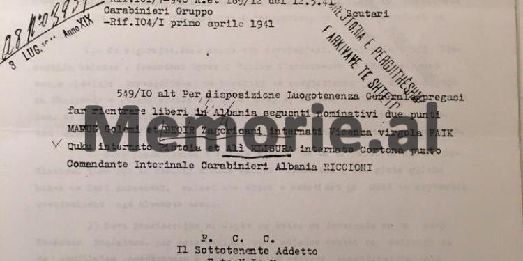 Prefekti Beso Gega: “Popull patriot i Gjinokastrës, dje u grabit Ali Këlcyra, lulja e nacionalizmit shqiptar, nga një çetë komuniste…”/ Zbulohet dokumenti rezervat i vitit 1943
