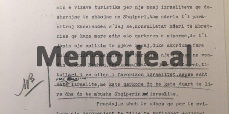Zbulohet vendimi i qeverisë së Zogut në ’39-ën për dhënien e vizave izraelitëve dhe letra e konsullit Rauf Fico: “Kurrnji çifut s’asht kthye në Gjermani, se do internohej në Dachau e Buchenwald”