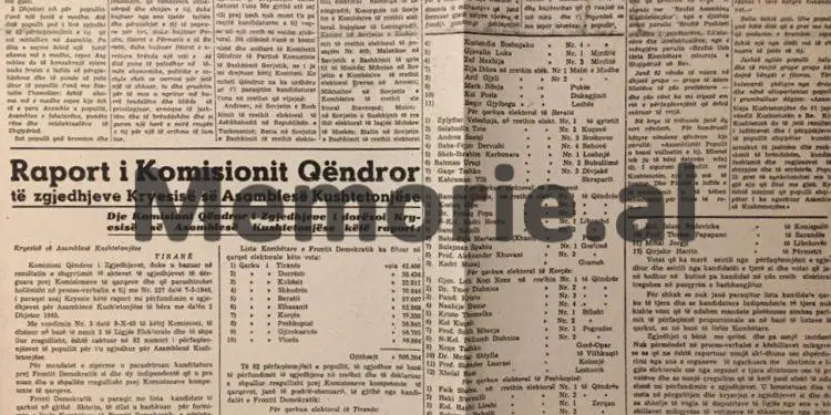Zgjdhjet e para të 2 dhjetorit 1945/ Kur kryeministri Enver Hoxha, morri më shumë vota kundër, nga 106 kandidatët e Frontit Demokratik