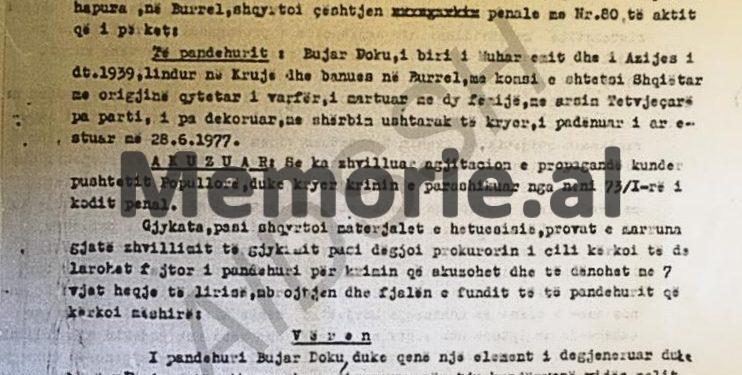 “Ai ngrinte lart teknologjinë e huaj dhe nuk mburrte radiot e Durrësit, ku populli dëgjon zërin e Partisë e muzikën tonë të…”/ Gjyqi ndaj teknikut të televizorëve të Burrelit