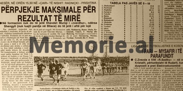 “Vokrri, Cana, Shala dhe Muriqi, u dalluan gjatë ndeshjes…”/ Shkrimet dhe fotot e panjohura të ‘Prishtinës’ në ligën e parë të Jugosllavisë, nga ‘Rilindja’ që s’ lejohej në Tiranë
