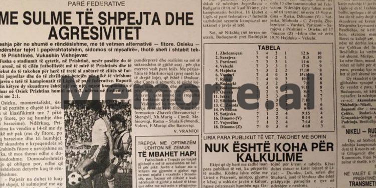 “Vokrri, Cana, Shala dhe Muriqi, u dalluan gjatë ndeshjes…”/ Shkrimet dhe fotot e panjohura të ‘Prishtinës’ në ligën e parë të Jugosllavisë, nga ‘Rilindja’ që s’ lejohej në Tiranë