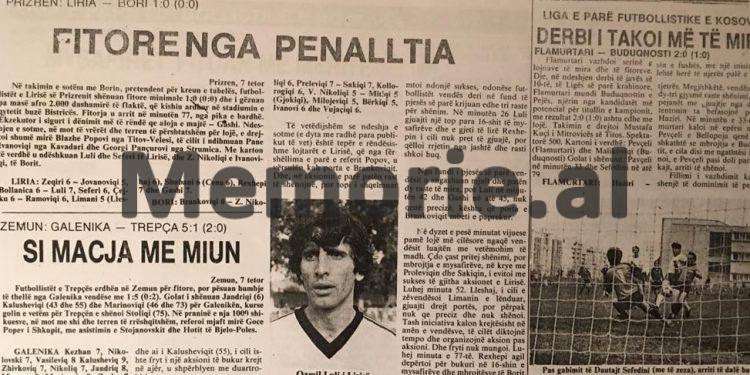 “Vokrri, Cana, Shala dhe Muriqi, u dalluan gjatë ndeshjes…”/ Shkrimet dhe fotot e panjohura të ‘Prishtinës’ në ligën e parë të Jugosllavisë, nga ‘Rilindja’ që s’ lejohej në Tiranë