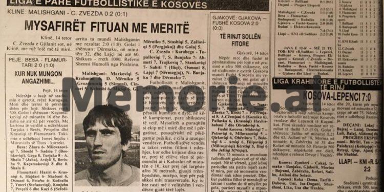 “Vokrri, Cana, Shala dhe Muriqi, u dalluan gjatë ndeshjes…”/ Shkrimet dhe fotot e panjohura të ‘Prishtinës’ në ligën e parë të Jugosllavisë, nga ‘Rilindja’ që s’ lejohej në Tiranë