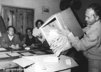 The first elections of December 2, 1945 / When the Prime Minister Enver Hoxha received the most votes against, out of 108 candidates of the Democratic Front