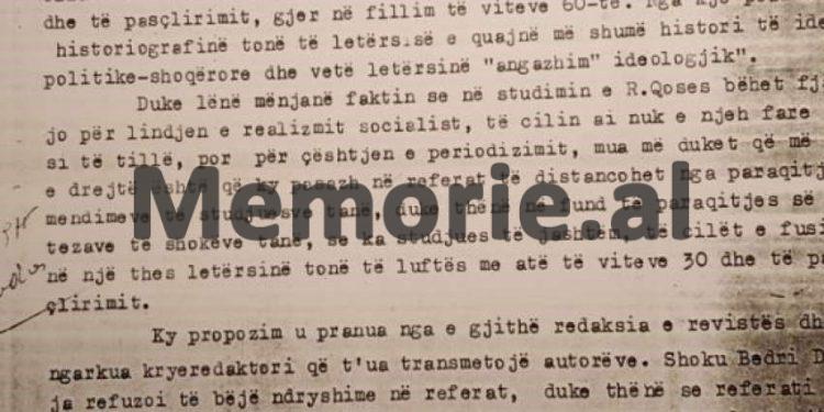 Porosia e Komitetit Qendror të P.P.SH.-së: “Mos i acaroni marrëdhëniet me profesor Rexhep Qosen, sepse ai….”/ Raporti sekret për studiuesin nga Kosova