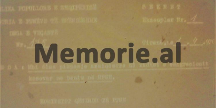 “Në sektorin e Çermës, kemi disa kosovarë, armiq e agjentë të UDB-së, që do…”/ Informacioni sekret i Drejtorit të Sigurimit të Shtetit, për Ramiz Alinë