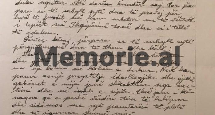 Letra e Trebeshinës: “Shoku Enver, s’ kam qenë asnjëherë kundër vijës Partisë, as revizionist, Shqipëria po lulëzon…”/ Enveri: “Le të vazhdohet të ndihmohet…”