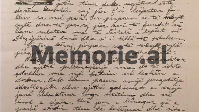 Letra e Trebeshinës: “Shoku Enver, s’ kam qenë asnjëherë kundër vijës Partisë, as revizionist, Shqipëria po lulëzon…”/ Enveri: “Le të vazhdohet të ndihmohet…”