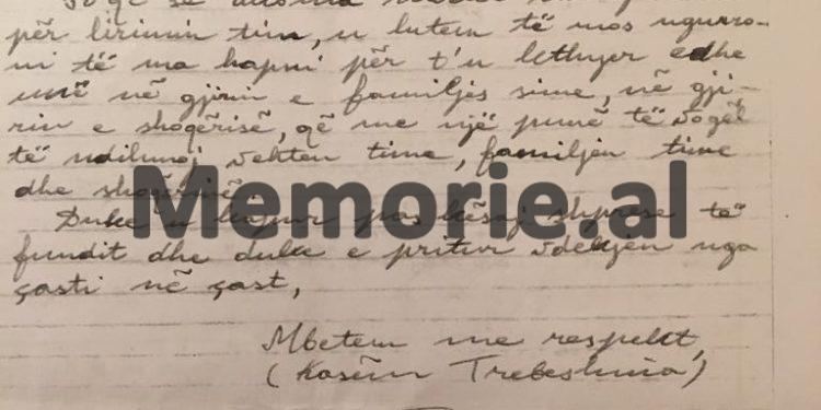 Letra e Trebeshinës: “Shoku Enver, s’ kam qenë asnjëherë kundër vijës Partisë, as revizionist, Shqipëria po lulëzon…”/ Enveri: “Le të vazhdohet të ndihmohet…”