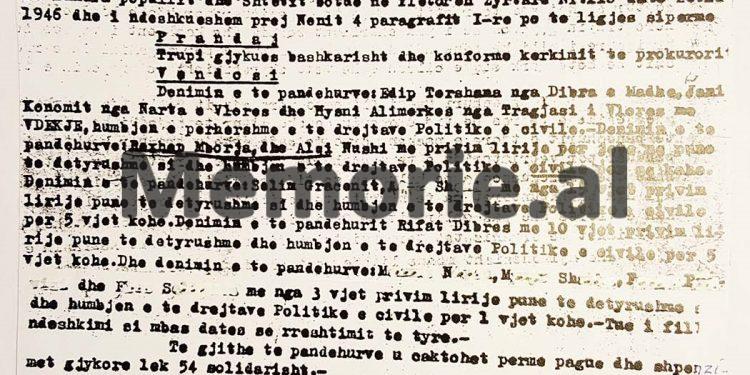 “Enver, jam kundra jush, jo vetëm se hoqët dorë nga Kosova dhe Dibra, por se Shqipëria është në robëri të Beligradit dhe…”/ Promemoria që çoi në pushkatim Edip Tërshanën