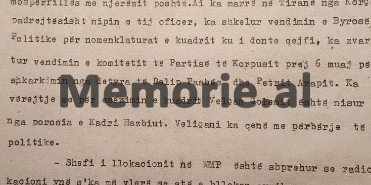 “Shefi i Shtabit, Veli Llaka është imoral e prepotent, kurse Kadriu, Feçori, Maliq Sadushi, Nazar Berberi, Ali Vukatana…”/ Raporti ‘sekret’ për Enver Hoxhën