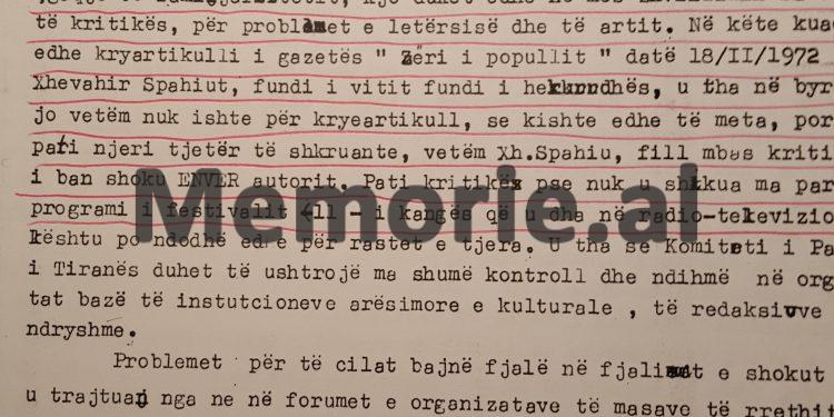 “Pse u lejua kryeartikulli i Xhevahir Spahiut në ‘Zëri i Popullit’ pasi shoku Enver tha…”/ Raporti sekret për Ramiz Alinë, nga Komiteti Partisë i Mirditës