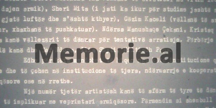 Letra për Ramiz Alinë: “Ndrenika ka vëllanë e arratisur, Mima ka qenë me Ballin, Shkjezi me Partinë Fashiste, kurse Anagnosti…”/ Raporti sekret me biografitë e 51 artistëve