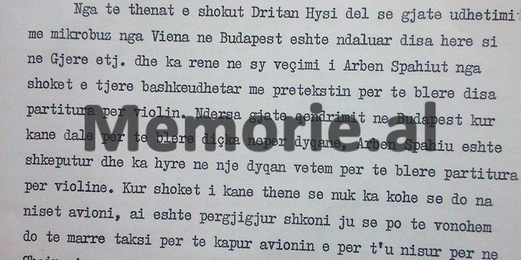 Raport sekret i diplomatit nga Viena: “Si na iku dhe u arratis në Budapest, violinisti Arben Spahiu, pasi na tha…” / Ngjarja e bujshme në ’89-ën, që u mbajt e fshehtë