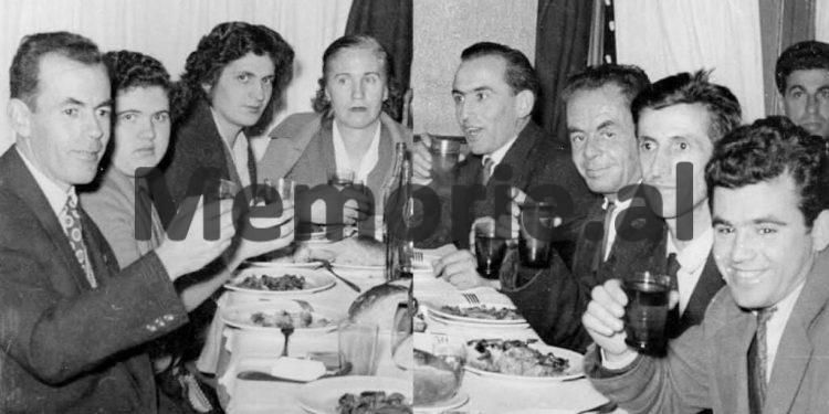 Punonjes te Siguirmit te Shtetit gjate nje banketi. Foto e viteve 60