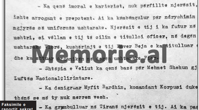 “Shefi i Shtabit, Veli Llaka është imoral e prepotent, kurse Kadriu, Feçori, Maliq Sadushi, Nazar Berberi, Ali Vukatana…”/ Raporti ‘sekret’ për Enver Hoxhën