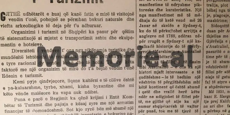 “Dardha, qëndron në radhën e parë të vendeve t’ona klimaterike dhe si shoqëri e zhvilluar, pasi…”/ Kur shtypi i Monarkisë së Zogut, promovonte turizmin