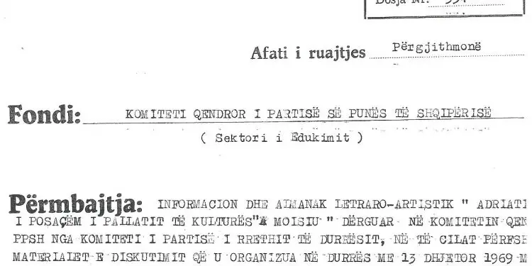 Diskutimi i Enverit: “Njollat e murrme’ nuk më pëlqeu, është mikroborgjeze, se po t’ia shash brigadieren e ndershme një komunisti…”/ Si u ‘kryqëzua’ drama në ’69-ën
