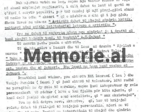 “Njollat e murrme’ është antisocialiste dhe dekadente, prandaj ne duhet të rrisim vigjëlencën siç na mëson shoku Enver…”/ Diskutimi i Nikolin Xhojës dhe Gjergj Vlashit