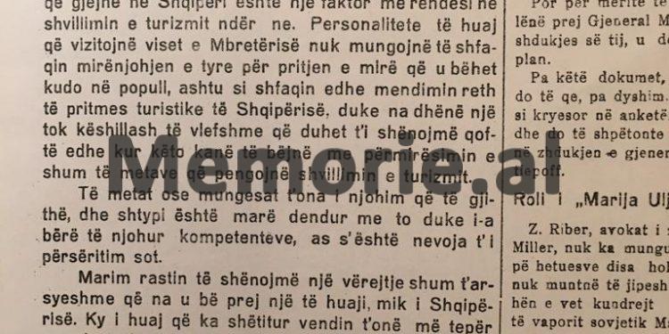 “Dardha, qëndron në radhën e parë të vendeve t’ona klimaterike dhe si shoqëri e zhvilluar, pasi…”/ Kur shtypi i Monarkisë së Zogut, promovonte turizmin