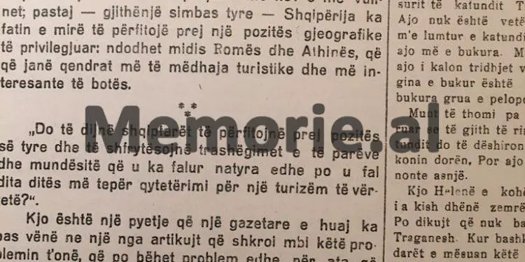“Dardha, qëndron në radhën e parë të vendeve t’ona klimaterike dhe si shoqëri e zhvilluar, pasi…”/ Kur shtypi i Monarkisë së Zogut, promovonte turizmin